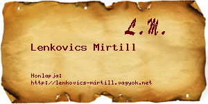 Lenkovics Mirtill névjegykártya